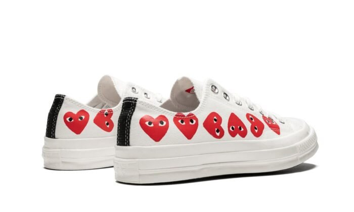 Converse Comme Des Garçons PLAY / Multi Hearts White - Image 3