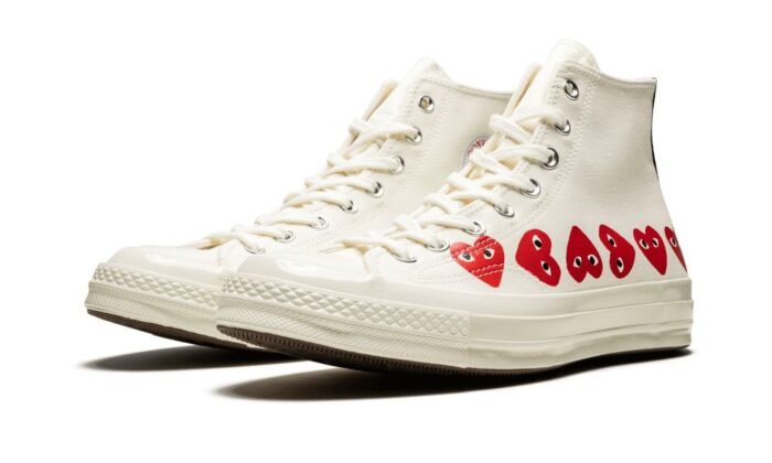 Converse Comme Des Garçons PLAY / Half Heart White - Image 2
