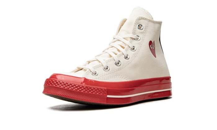 Chuck 70 High "CDG Play - Pristine Red" - Image 4